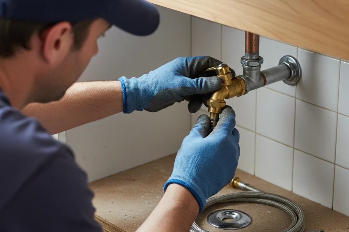 Shutoff valve and fitting work during Repiping in Austin